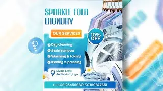 How to create a laundry flyer on pixellab yd