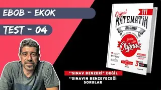 Ebob Ekok TEST 04 | ORİJİNAL TYT SORU BANKASI | #yks2024