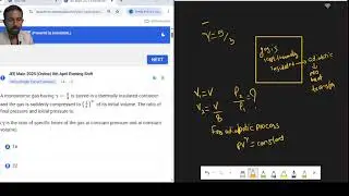 JEE MAIN PYQ: ratio of pressure in a adiabatic process