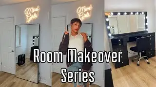 ROOM MAKEOVER | UNBOXING | MAKEUP VANITY 💄| FULL LENGTH MIRROR & DRESSER