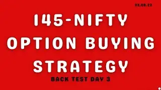 145 Strategy Live test in Tamil | Day 3 | Nifty option buying | baap of chart