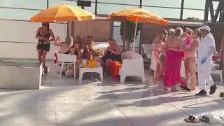 Fun party🍧 pool party hotel marina resort Benidorm