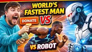 World&rsquo;s Fastest Man Vs Robot | New Hindi Video 2025 Mrbeast New Video @mrbeast @Mrbeast 