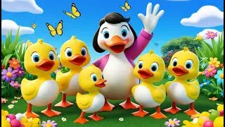 Five Little Ducks 🦆 |  3D Kids Animation Song