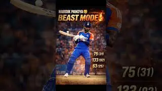Hardik Pandya 75 vs CHA | BAR vs CHA Match &ndash; Beast Mode Performance