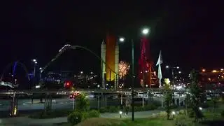 スペースワールド 最後のカウントダウン花火 外から撮影