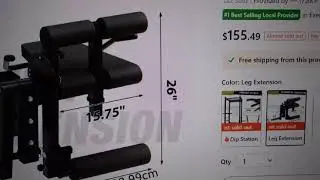 2 Bargain 3 x 3 inch Power Rack Attachments: Dip Station & Leg Extension