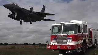Fighter jet lands with an emergency 🚒 ✈️