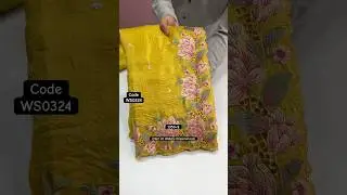 Pure crush silk saree with all over beautiful embroidery design and cut work design.