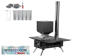Stove with Stainless Steel Construction Camping Stove Chimney Pipes Included for Outdoor