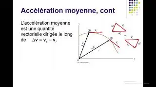 Accélération, Accélération Moyenne, Accélération Instantanée