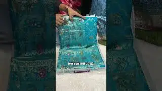 A very beautiful pure satin silk sky colour Sarees #youtube #trending #video #viral #new #saree ￼