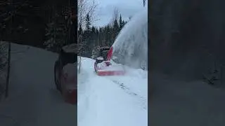 Clearing snow made easy #tractor #snowblower #deepsnow