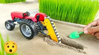 DIY Mini Tractor Drain Digger Machine | Science Project