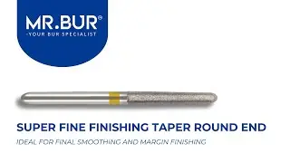 ISO SF850 Super Fine Finishing Taper Round End Diamond Bur FG | MR.BUR
