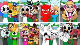 ALL Sprunki GONE CRAZY & THEY are killing each other! ALL Murders Incredibox Sprunki Retake Together