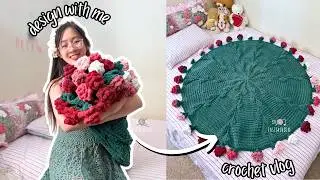 Crochet a Rose Bouquet Blanket with Me! #EnchantedRosesBouquetBlanket | Vlog