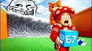 👻ЭТО СКАМЕРСКАЯ ТРОЛЛЬ-ВОЛНА! 😍Я СПАС СЕКРЕТНЫЙ 67-ЛАКИ БЛОК! Escape For LUCKY BLOCKS  - №1 в ROBLOX