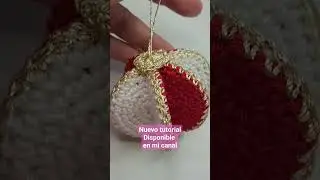 Nuevo tutorial adorno navide&ntilde;o a crochet #crochettutorial #crochet  #navidad #manualidades