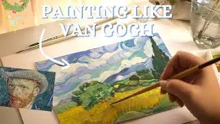 Gouache Painting tutorial of Vincent VAN GOGH's😍 