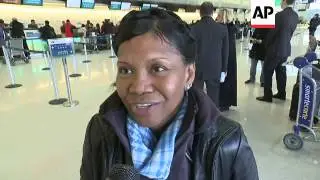 Newark Liberty International Airport is open, but it is still dealing with the aftermath of the snow