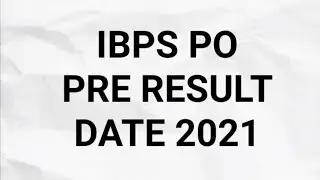 Ibps po pre result date and cutt off 2021 #bankingexams #ibpspo #ibpsresult