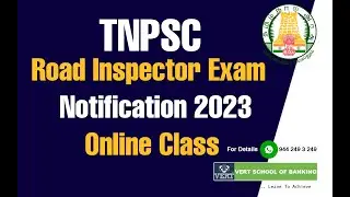 TNPSC Road Inspector Notification 2023 | Full Details in Tamil | Online Class for Road Inspector