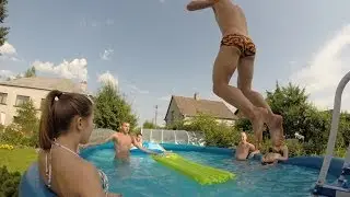 Epic Slip 'N Slide Pool Party Lithuania HD