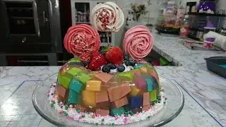 Gelatina de mosaico invertido