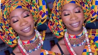 BRIDAL MAKEUP AND HAIR TRANSFORMATION   #DARKSKIN #TRANSFORMATION