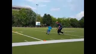 6 year old Phenom boy Kian Paidar at his last American football training before a short summer break