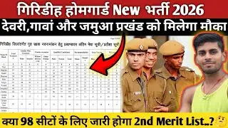 गिरिडीह होमगार्ड New भर्ती 2026 || क्या 98 सीटों के लिए जारी होगा 2nd Merit List..?🤔 @fitness_hub370