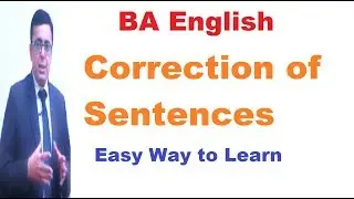 BA English, Correction of some common sentences