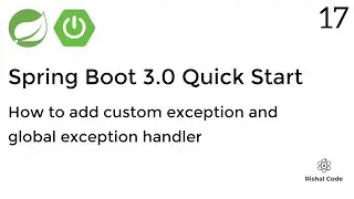 How to add custom exception and global exception handler