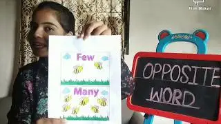 Opposite words # for pre primary