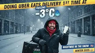 Doing UBER EATS Delivery 1st Time at -3°C🥶- How Much You can make Doing Delivery In London 🇬🇧 #2026 