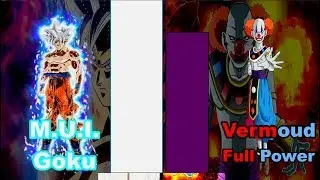 Dragon Ball Super Goku VS Vermoud Power Levels