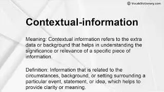 Contextual-information Meaning