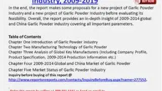 Global & China Garlic Powder Forecast Report, 2009-2019