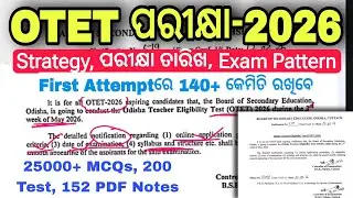 OTET Exam 2026// Full Strategy//Fast Job Cracker//Arabinda Sir//OTET Paper-1 & Paper-2//