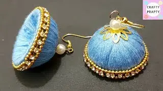 How to Make Thread Earrings Jhumka/How to Make Silk Thread Earrings Jhumka