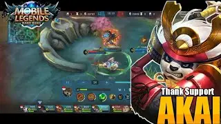PERFECT TEAMFIGHT AKAI BUILD TANK SUPPORT!! BE YOURSELF AND NEVER SURRENDER!! -Mobile Legends