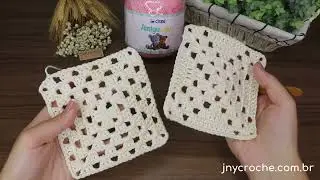 Esse quadradinho da vovó de crochê pode ficar de qual tamanho e ser usado como? Venha saber aqui