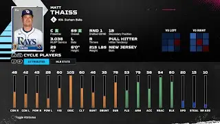 【MLBTheShow25Stats/メジャーリーグ選手能力】Rays3A 34 Matt Thaiss TB3A マット・サイス選手