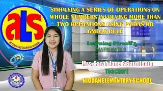 SIMPLYING A SERIES OF OPERATIONS ON WHOLE NUMBRS INVOLVNG MOR THAN 2 OPERATIONS -PMDAS OR GMDAS RULE