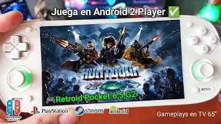 Retroid Pocket 6,5,G2 Huntdown Juego 2 Player gameplay en TV Android , PS4 , Switch , Steam ,