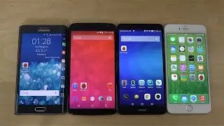 Samsung Galaxy Note Edge vs. Nexus 6 vs. Ascend Mate 7 vs. iPhone 6 Plus - AnTuTu Speed Test