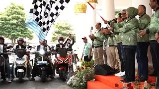 Konvoi Motor Listrik Dengan Peserta Terbanyak, Pemprov Jatim Bersama PLN Pecahkan Rekor MURI