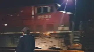 Canadian Pacific and GECX Engines on Late Night CSX Train