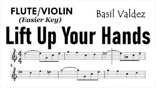 Lift Up Your Hands Easier Flute Violin Sheet Music Backing Track Play Along Partitura